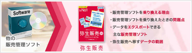 他の販売ソフトから弥生販売への乗り換え