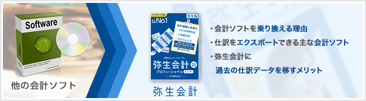 他の会計ソフトから弥生会計への乗り換え